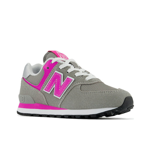 Kids' New Balance 574 - Toddler/Little Kid - Grey/Pink