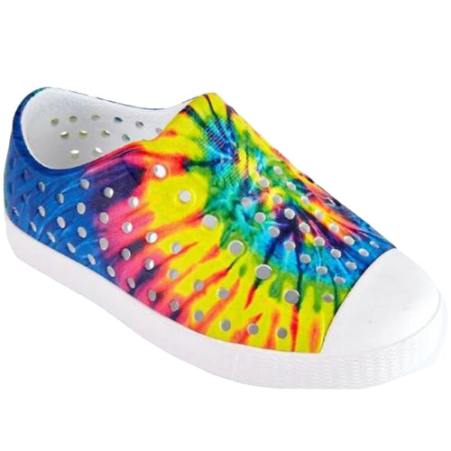 Kids' Native Jefferson - Baby/Toddler - Shell White/Neon Multi Tie Dye