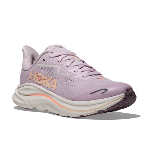 Kids' HOKA Clifton 10 - Big Kids - Lilac Cream/Tangerine Glow