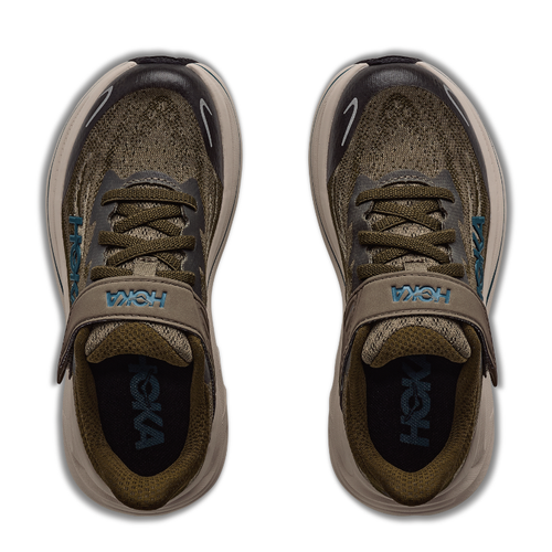 Kids' HOKA Clifton 10 - Little Kids - Antique Olive/River Rock Grey