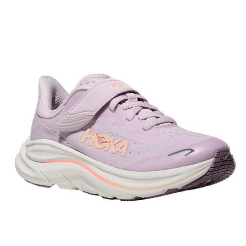 Kids' HOKA Clifton 10 - Little Kids - Lilac Cream/Tangerine Glow