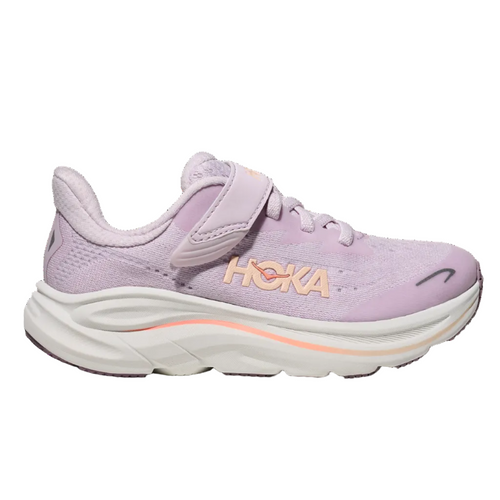 Kids' HOKA Clifton 10 - Little Kids - Lilac Cream/Tangerine Glow
