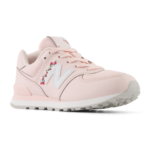 Kids' New Balance 574 Lace - Toddler/Little Kid - Shell Pink/Carnival Pink