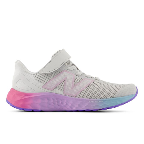 Kids' New Balance Fresh Foam Arishi v4 - Toddler/Little Kid - Grey Matter/Mid Century Pink/Lilac Glo