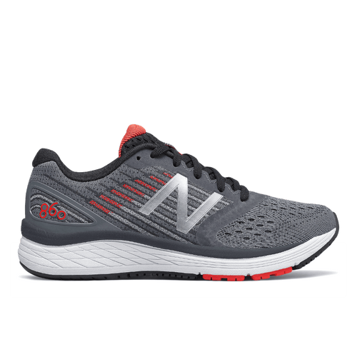 Kids’ New Balance Fresh Foam X 860 – Toddler/Little Kid/Big Kid - Gunmetal/Energy Red