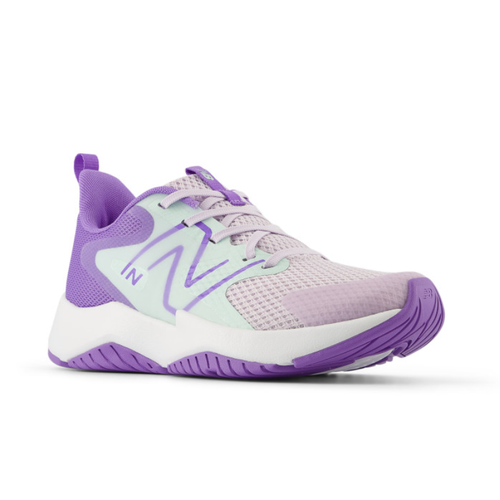Kids’ New Balance Rave Run v2 Bungee Lace - Big Kid – Taro/Cosmic Jade