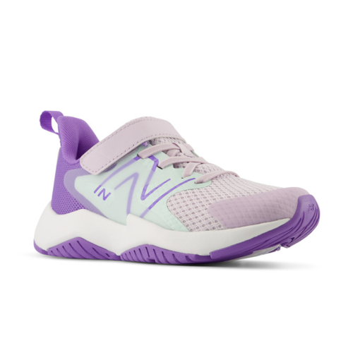 Kids’ New Balance Rave Run v2 Bungee Lace with Top Strap - Toddler/Little Kid – Taro/Cosmic Jade