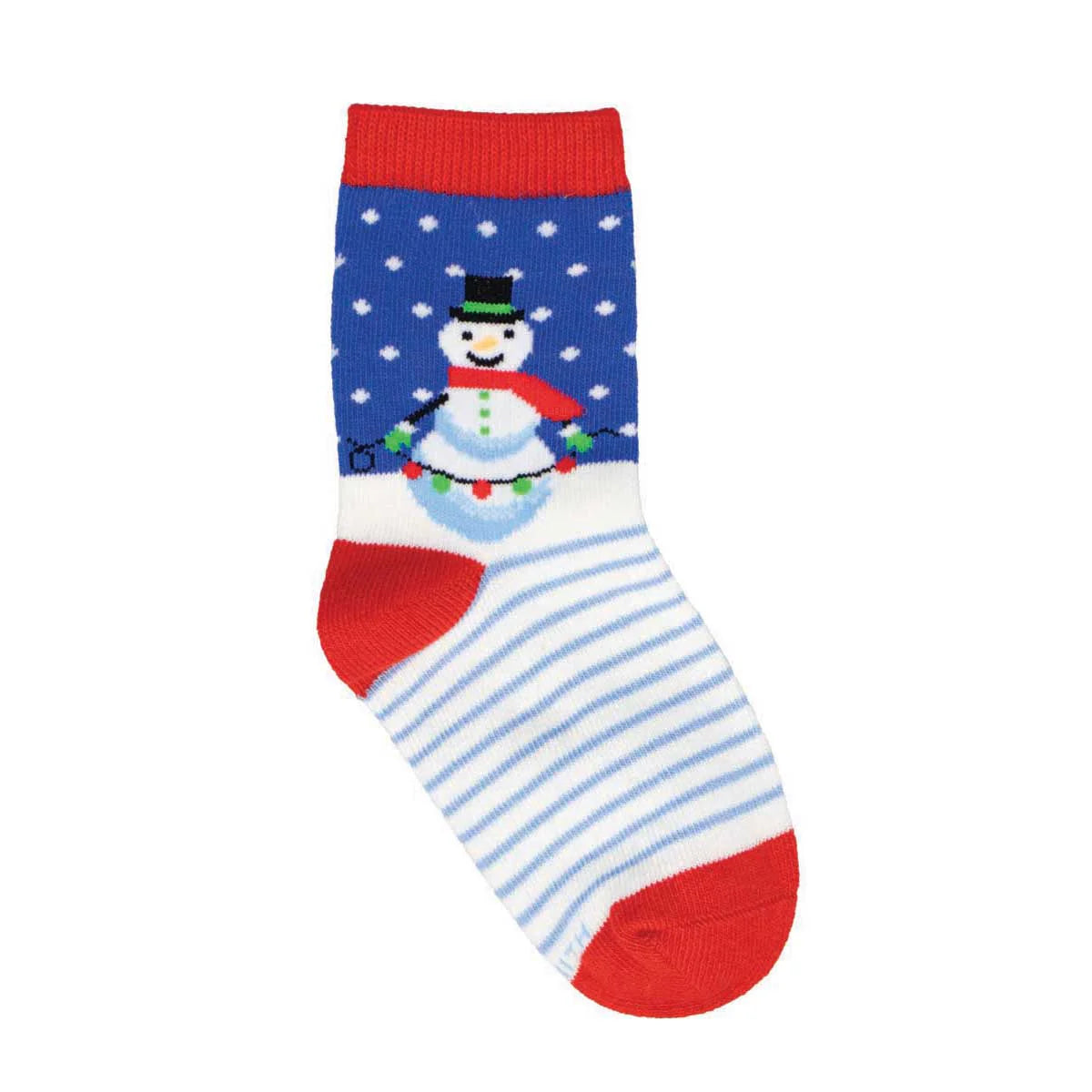 Kids' Socksmith Festive Snowman Cotton Crew Socks - 2-4 Years