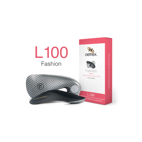 Women's Aetrex L100 Fashion Orthotic - Insoles for Dress Heels - Black