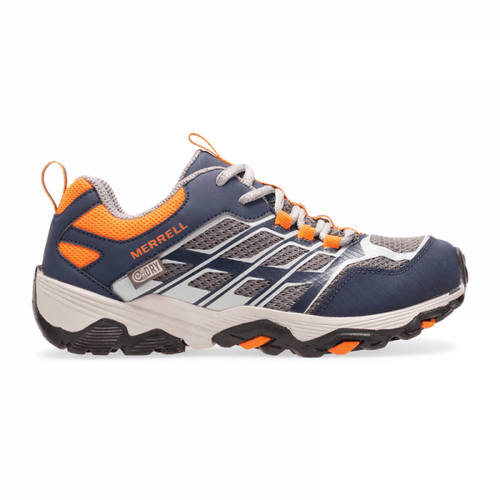 Kids' Merrell Moab Fst Low Waterproof - Little Kid Sizing – Navy/Grey/Orange