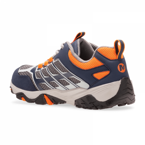 Kids' Merrell Moab Fst Low Waterproof - Little Kid Sizing – Navy/Grey/Orange