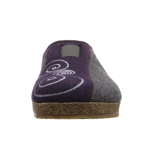 Women's Haflinger Magic Clog - Grey/Eggplant