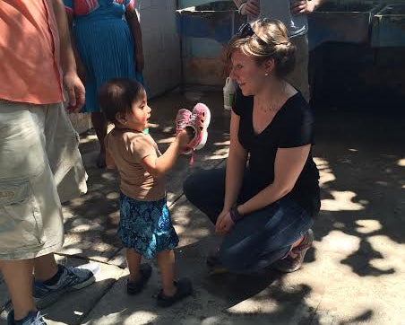 Megan and Girl with New Shoes