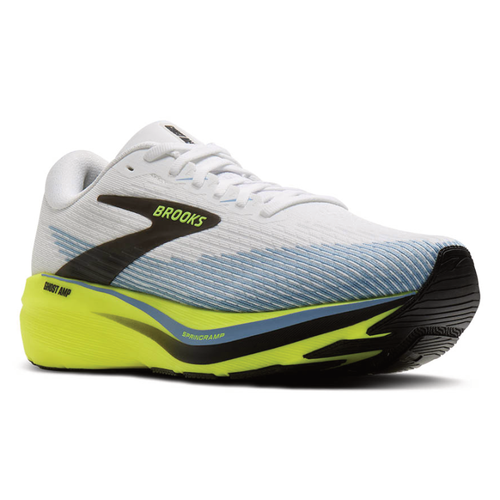 Men's Brooks Ghost Amp - White/Blue/Nightlife - Stan's Shoes