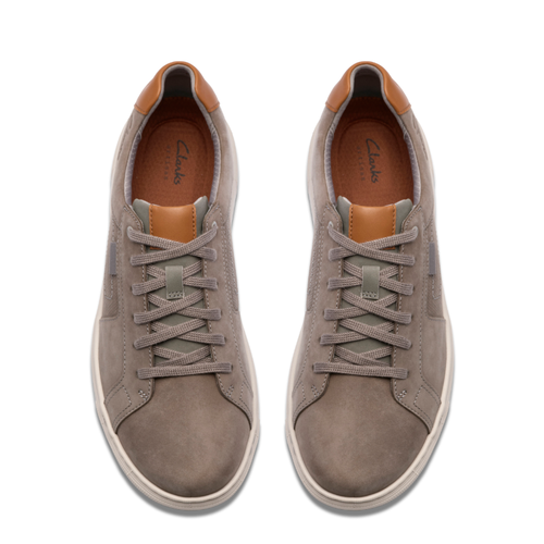 Men's Clarks Mapstone Lace - Grey Nubuck