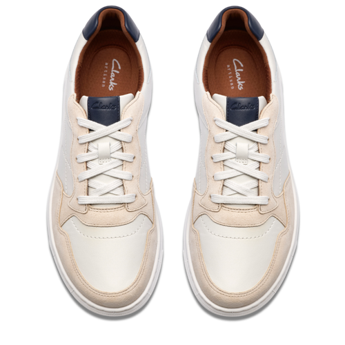 Men's Clarks Mapstone Sport - White Combi