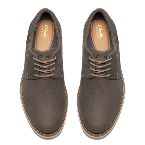 Men's Clarks Monahan Plain - Stone Nubuck