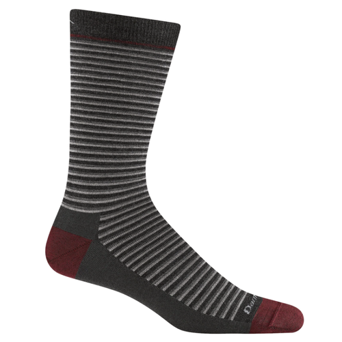 Men's Darn Tough Microstripe Crew Lightweight Lifestyle Socks - Charcoal