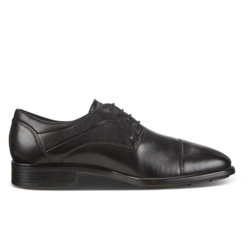 Men's ECCO Citytray Cap Toe Tie - Black