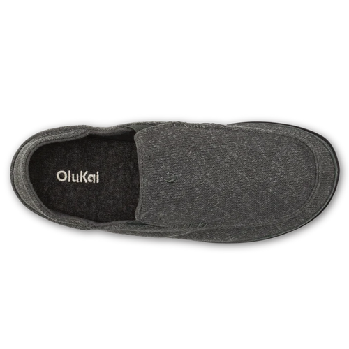 Men’s OluKai Moloā Hulu II Slipper - Dark Shadow/Dark Shadow