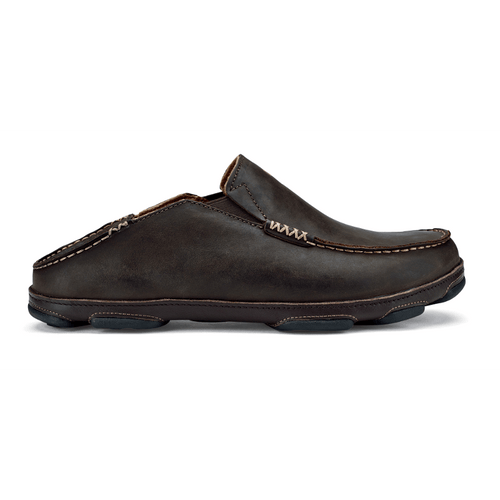 Men's OluKai Moloā Slip-On Shoe - Dark Wood/Dark Java