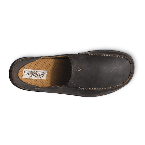 Men's OluKai Moloā Slip-On Shoe - Dark Wood/Dark Java