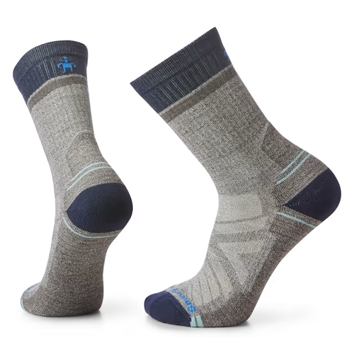 Men's Smartwool Hike Light Cushion Mid Crew Socks - Taupe-Natural Marl