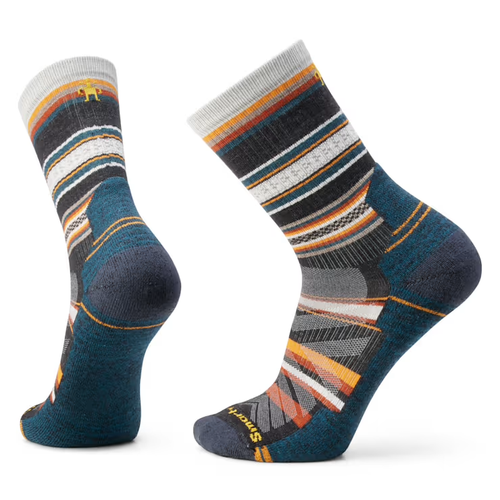 Men's Smartwool Hike Panorama Crew Socks - Charcoal
