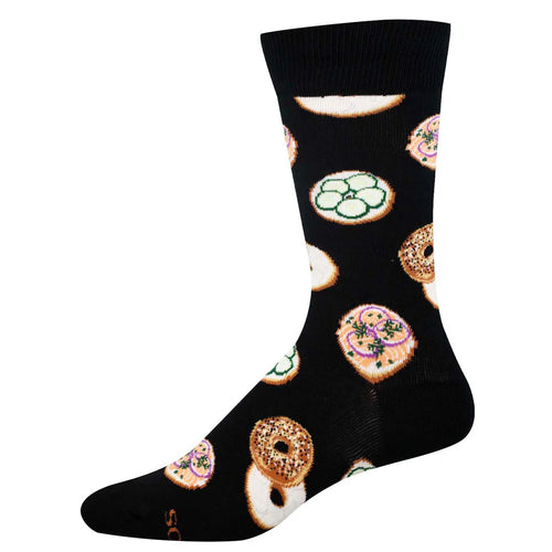 Men's Socksmith Everything Bagels Cotton Crew Socks - Black