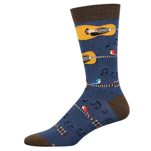 Men's Socksmith Nice Acoustics Crew Socks – Navy Heather