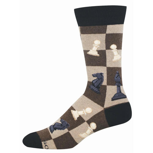 Men's Socksmith Reality Check Cotton Crew Socks - Light Brown Heather