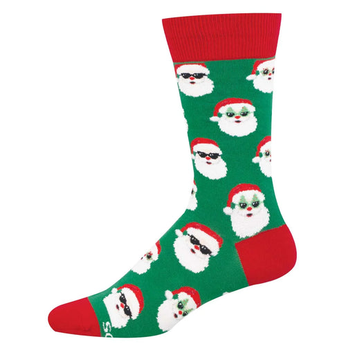 Men's Socksmith Santa Shades Cotton Crew Socks
