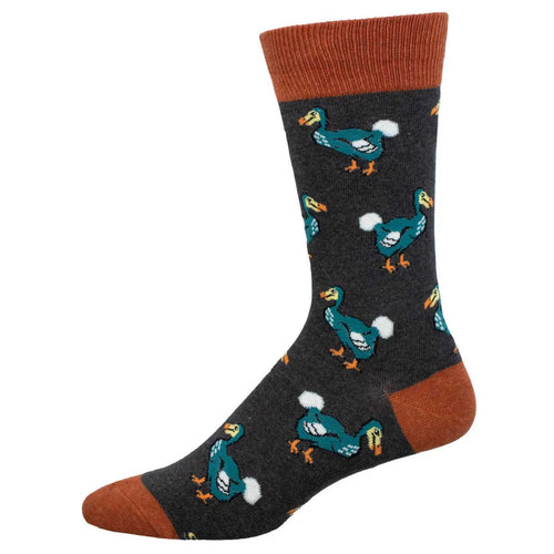 Men's Socksmith Yolo Dodo Cotton Crew Socks - Charcoal Heather