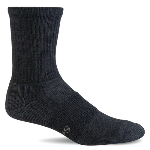 Men's Sockwel Walk About Moderate Graduated Compression Crew Socks - Black