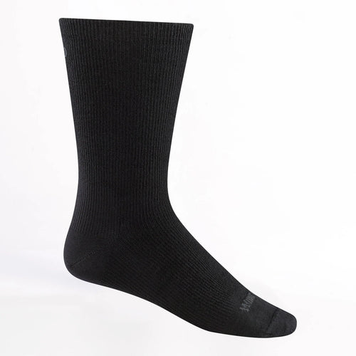 Men's Wide Open Solid Lightweight Crew Socks - Black