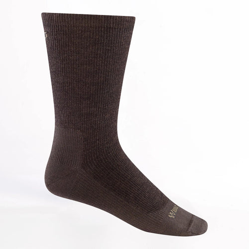 Men's Wide Open Solid Lightweight Crew Socks - Walnut