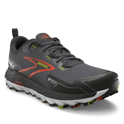 Men's Brooks Cascadia 18 GTX – Blackened Pearl:Black:Tomato