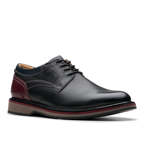 Men's Clarks Monahan Plain - Black Leather