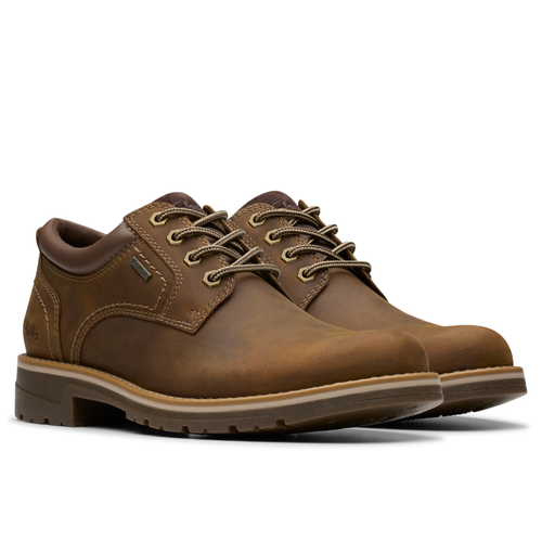 Men's Clarks Morwell Plain Waterproof - Beeswax Leather