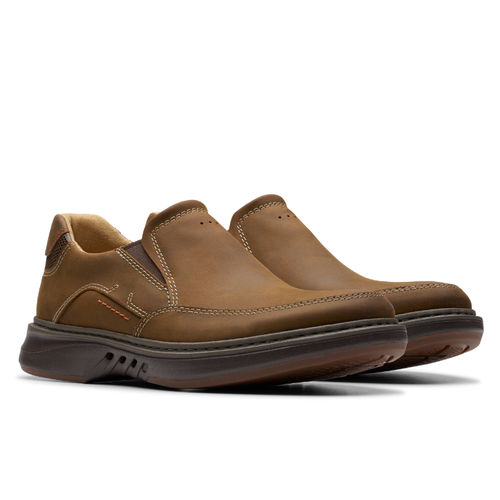 Men's Clarks Un Briley Step - Beeswax Leather