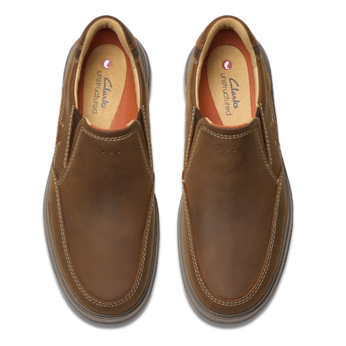 Men's Clarks Un Briley Step - Beeswax Leather