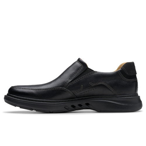 Men's Clarks Un Briley Step - Black Leather