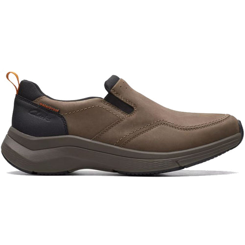 Men’s Clarks Wave 2.0 Edge Moc Waterproof – Dark Taupe