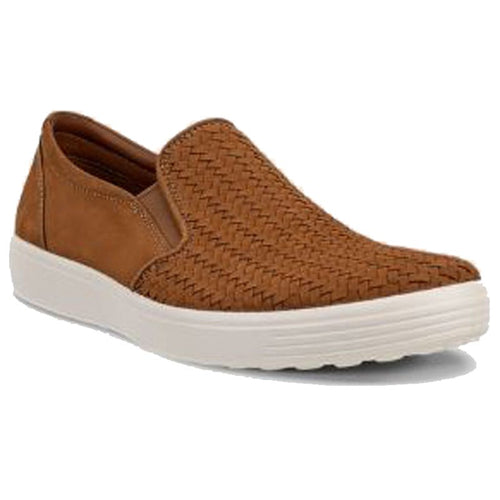 Men's ECCO Soft 7 Woven Slip-On - Camel