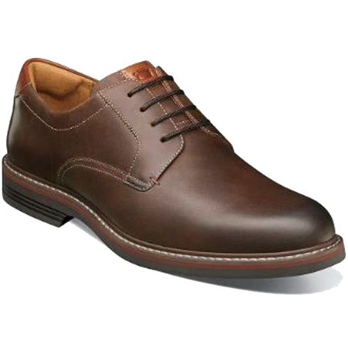 Men's Florsheim Norwalk Plain Toe Oxford - Brown Crazy Horse