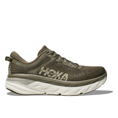 Men’s HOKA Bondi 7 – Olive Haze/White (OZW)
