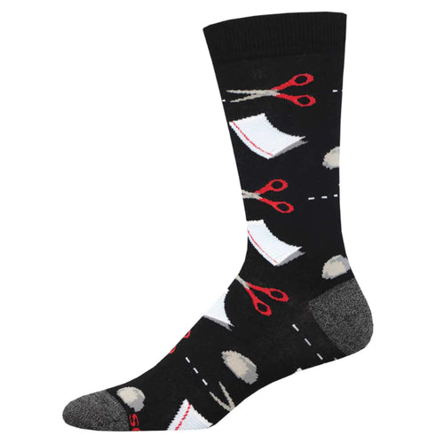 Men's Socksmith Rock Paper Scissors Bamboo Socks – Black