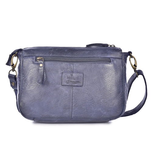 Milo Genuine Leather Dolcezza Crossbody Organizer - Navy