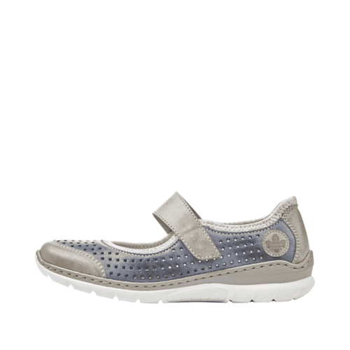 Women's Rieker Nikita B5 - Steel/Jeans/Silver Flower