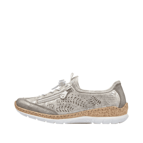 Women's Rieker Nikita K6 - Grey/Rose/Metallic/Silver Flower